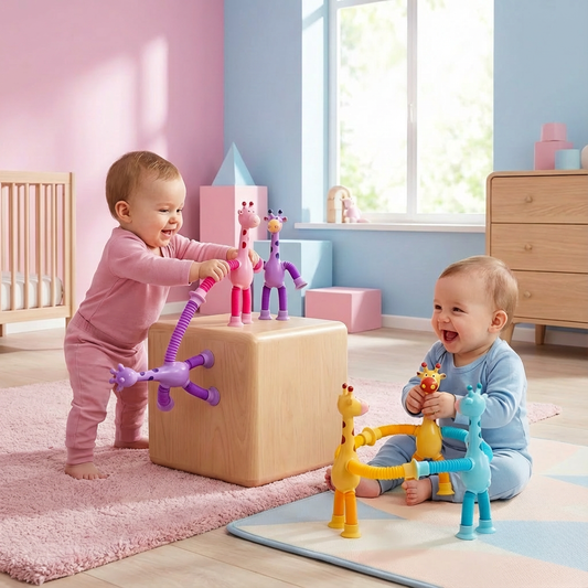 Sensorische Saugnapf Giraffe Baby Spielzeug