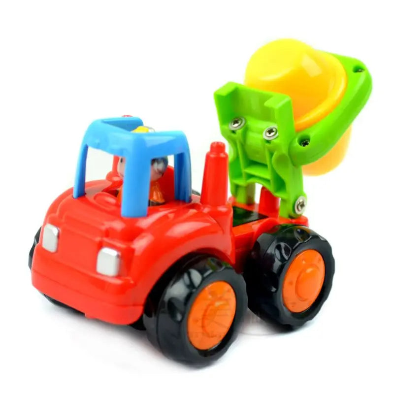 Bunte Baustellenfahrzeuge