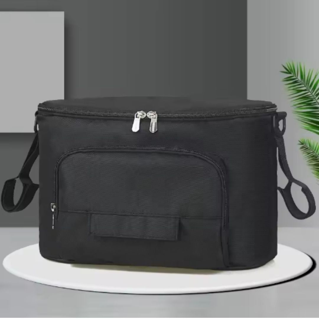 Multifunktionale Kinderwagen-Tasche mit Isolierfach und Feuchttuchspender