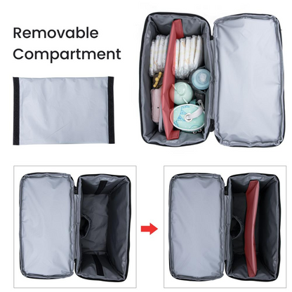 Praktische Wickeltasche mit Abnehmbarer Fächereinteilung