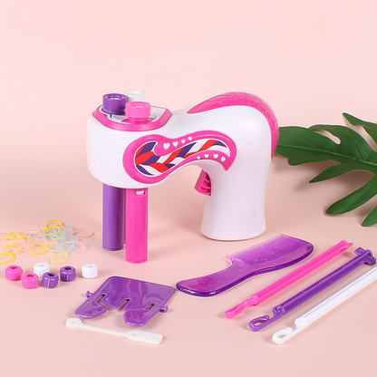 Elektrische Haarflechtmaschine für Kinder – DIY Flechtset mit Zubehör & Perlen