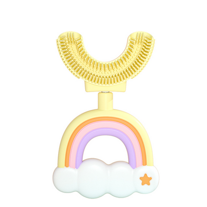 Silikon Kinderzahnbürste U-Design Regenbogen