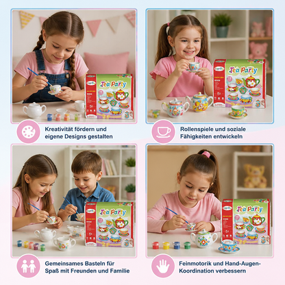 DIY-Keramik-Teeset zum Bemalen für Kinder