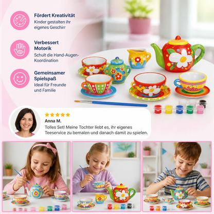DIY-Keramik-Teeset zum Bemalen für Kinder