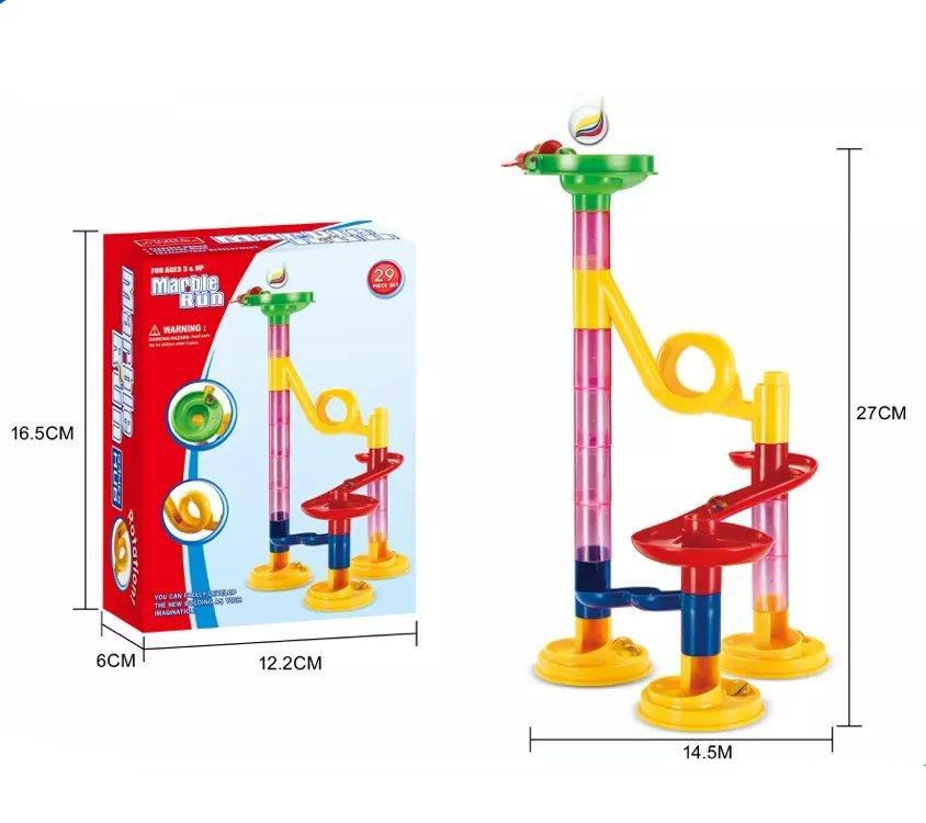 Baustein Murmelbahn Säulen Spielset