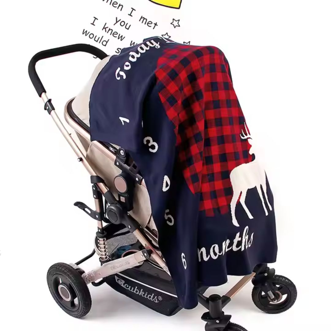 Baby Meilenstein Decke – Monatsmarker für Babyfotos