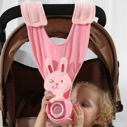 Baby Flaschenhalter für Kinderwagen – Trinkhilfe, Freihändig & Verstellbar