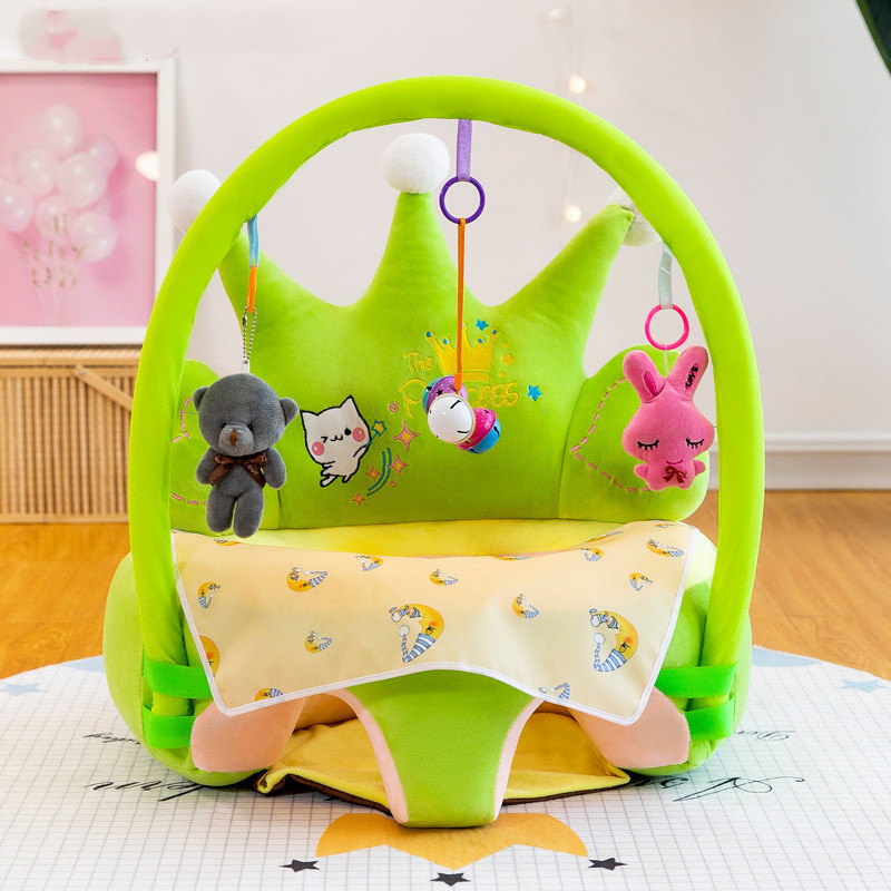 Sitzhilfe für Babys mit Spielbogen – Weicher Lernstuhl zum Sitzenlernen