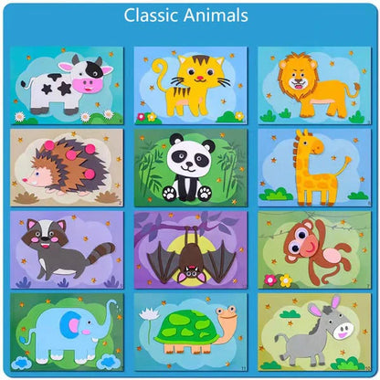 3D Tier-Aufkleber Spielset