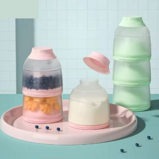 Baby Milchpulver Spender – Tragbarer Stapelbehälter für Milchpulver, Snacks & Brei