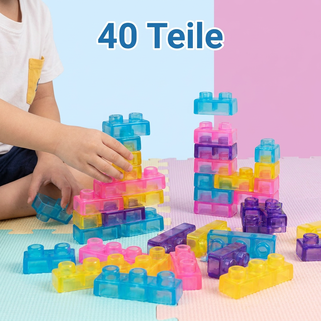 Zauberhafte Gummiblockchen, weiche Bausteine für Kinder
