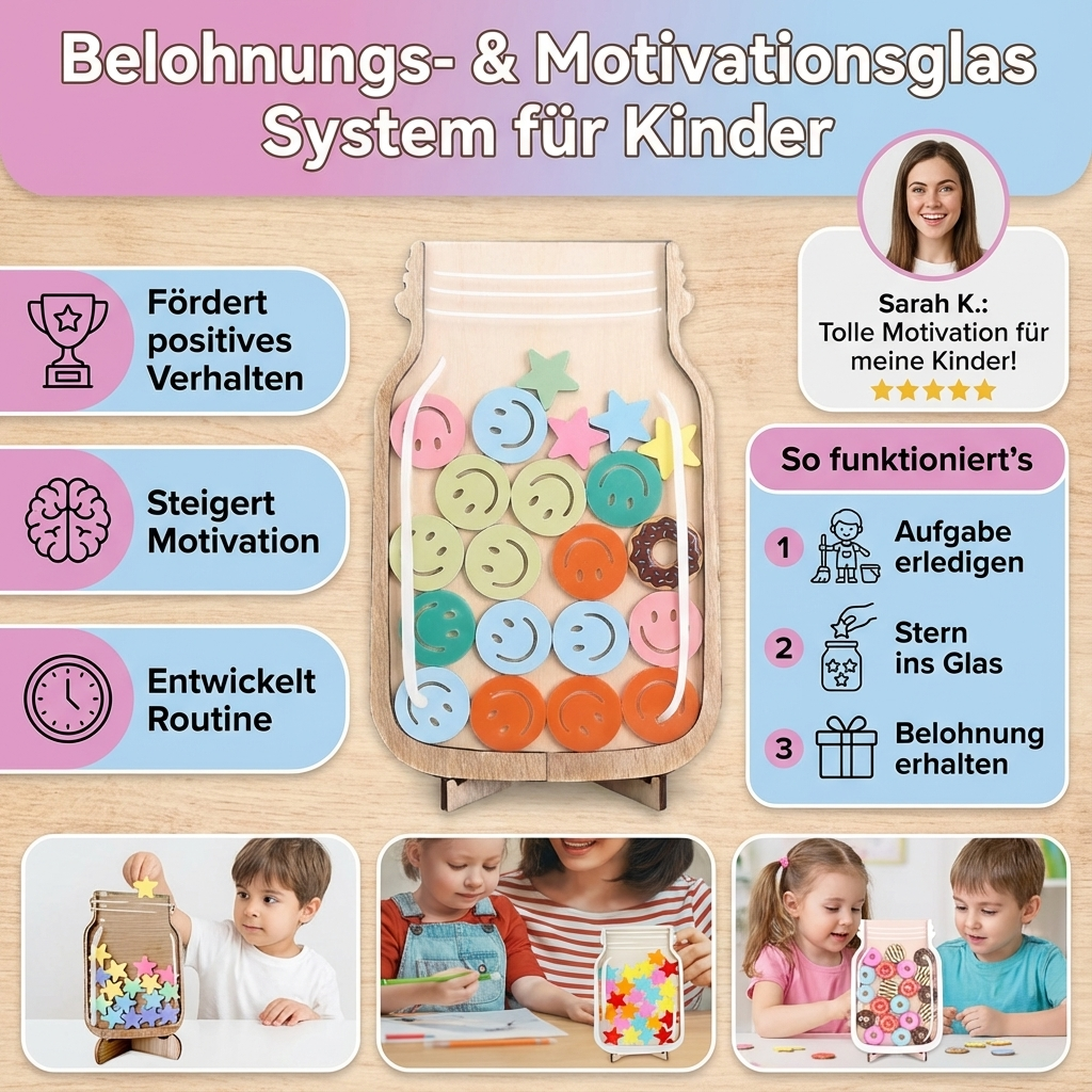 Belohnungs- & Motivationsglas System für Kinder