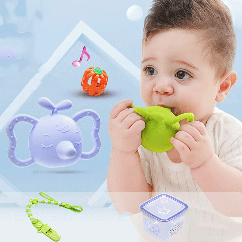 Silikon Beißspielzeug für Babys - Elefanten-Design