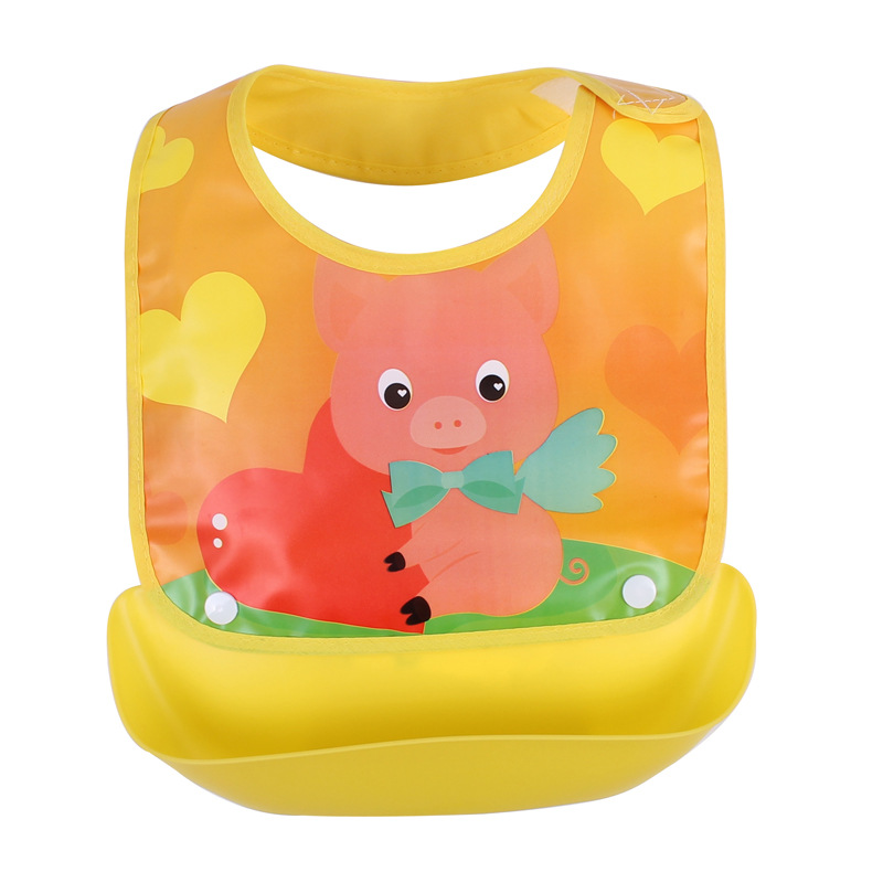 Baby Lätzchen mit Auffangschale – Wasserdichtes, Buntes Design für Mahlzeiten