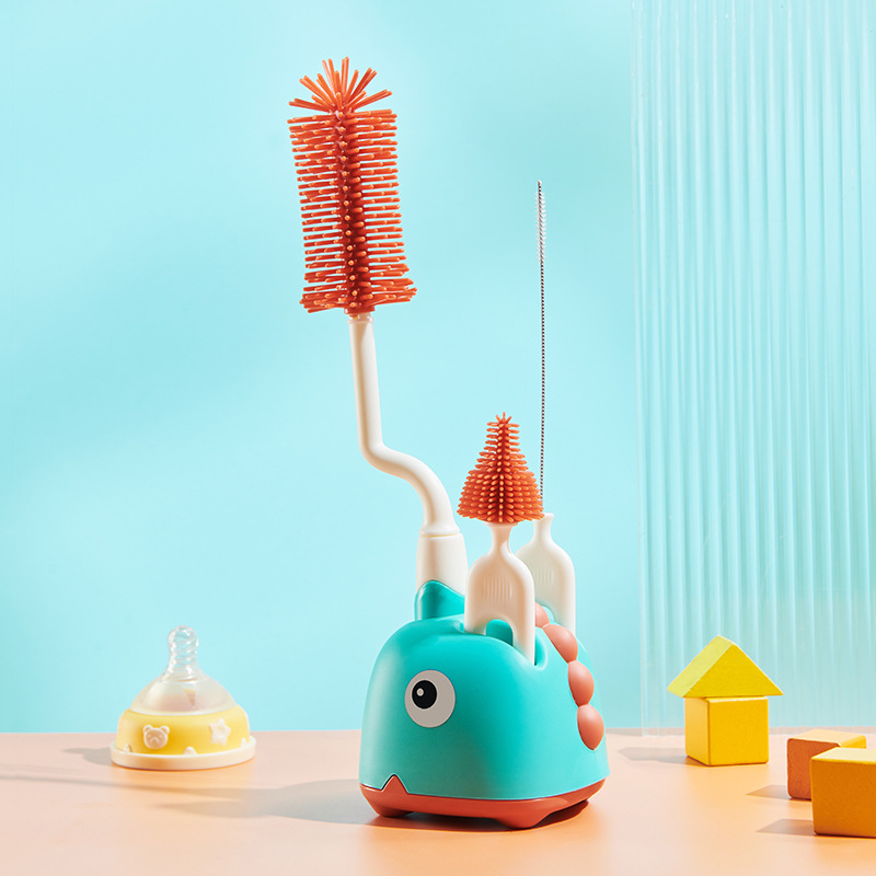 Flaschenbürsten Set für Babyflaschen – 5-teiliges Reinigungsset mit Halter