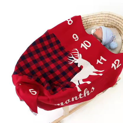 Baby Meilenstein Decke – Monatsmarker für Babyfotos