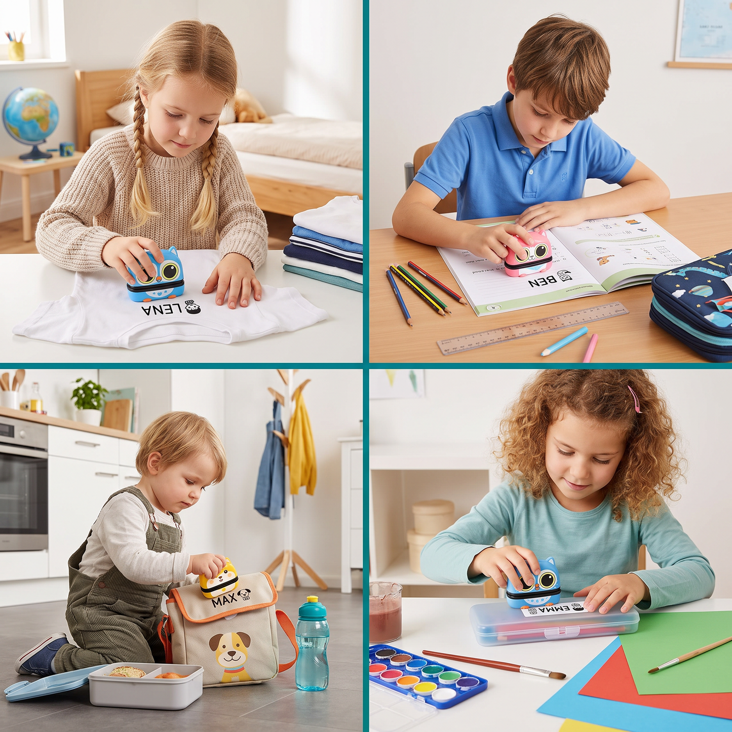 Personalisierter Namensstempel für Kinder – dauerhaft für Kleidung und Schulmaterialien