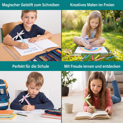 Magischer Gelstift mit Libellenflügeln
