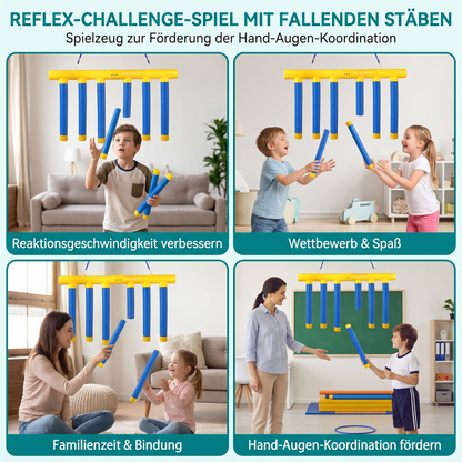 Reflex-Challenge-Spiel mit fallenden Stäben – Spielzeug zur Förderung der Hand-Augen-Koordination