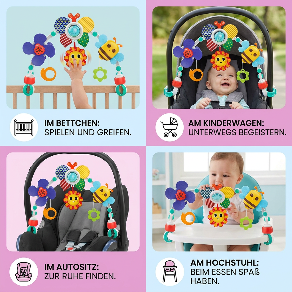 Hängespielzeug für den Kinderwagen
