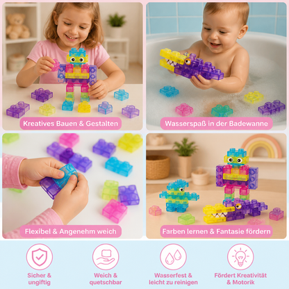 Zauberhafte Gummiblockchen, weiche Bausteine für Kinder