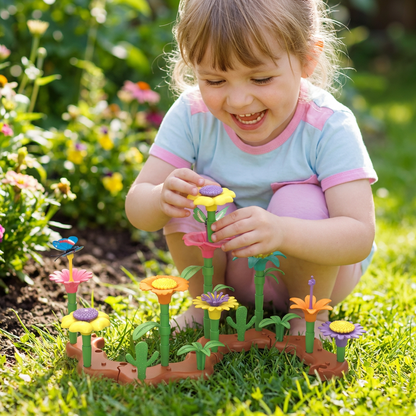 Blumen-Garten Steckspiel für Kinder – Kreatives Pflanz & Lernspielzeug für kleine Gärtnerinnen und Gärtner
