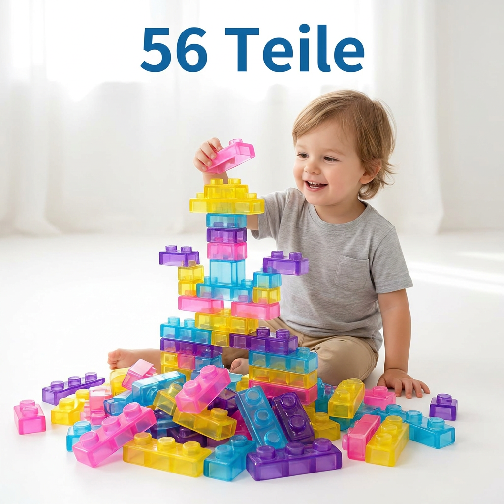 Zauberhafte Gummiblockchen, weiche Bausteine für Kinder