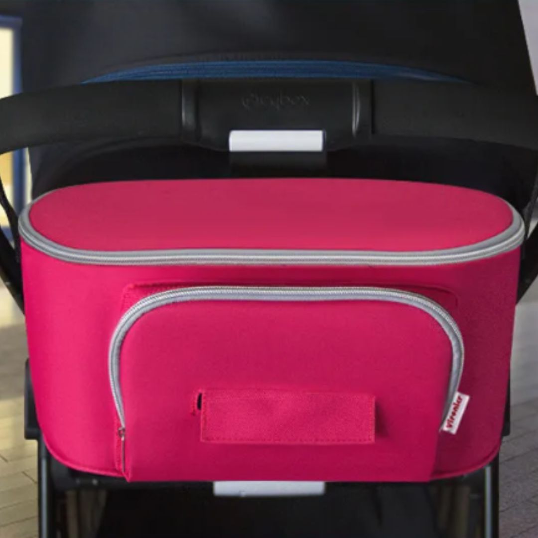 Multifunktionale Kinderwagen-Tasche mit Isolierfach und Feuchttuchspender