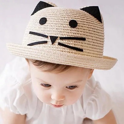 Sonnenhut für Babys mit Katzenohr-Design – Stylischer Sommerhut für Kinder