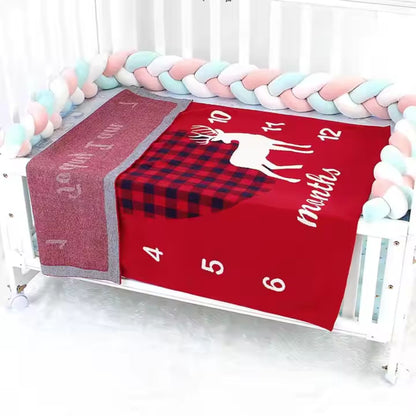 Baby Meilenstein Decke – Monatsmarker für Babyfotos