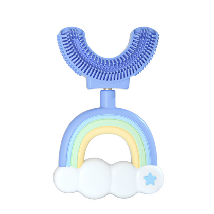 Silikon Kinderzahnbürste U-Design Regenbogen