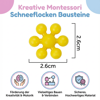 Kreative Montessori Schneeflocken Bausteine