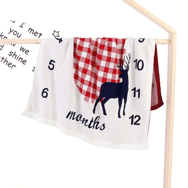 Baby Meilenstein Decke – Monatsmarker für Babyfotos