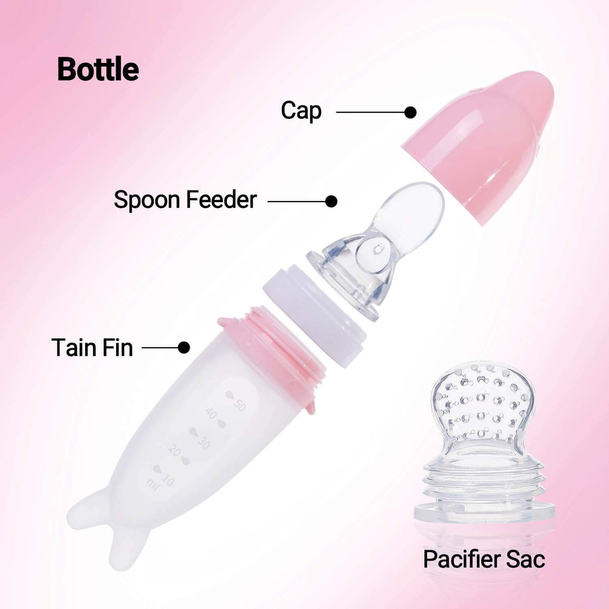 Silikon Quetschflasche für Babys – Fütterlöffel mit Skala