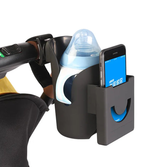 Praktischer Kinderwagen Flaschenhalter – Halterung für Flasche und Handy