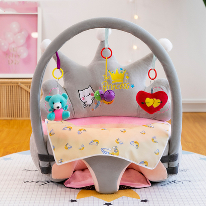Sitzhilfe für Babys mit Spielbogen – Weicher Lernstuhl zum Sitzenlernen