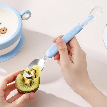 2-in-1 Silikon Löffel für Babys