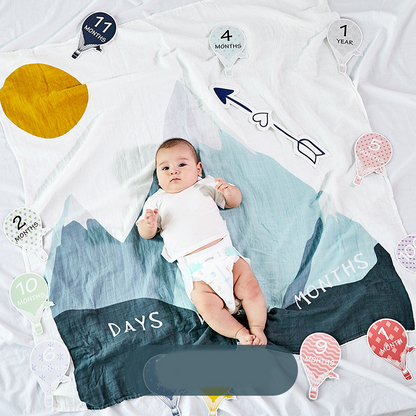 Baby Decke und Musselin Swaddle Tuch für Neugeborene