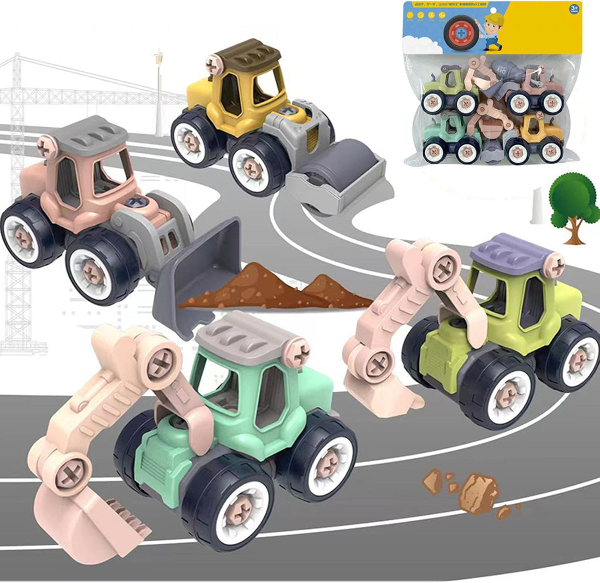Meisterhaftes Baustellenfahrzeug-Set