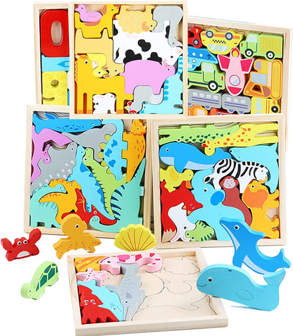 Formenspaß – Holzpuzzle (2+1 GRATIS)