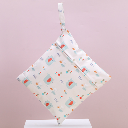 Wasserdichte Windeltasche mit Reißverschluss – Wetbag für Kinderwagen