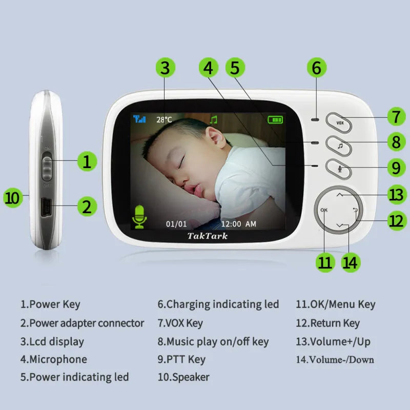 Babyphone mit Nachtsicht und Schlafliedern