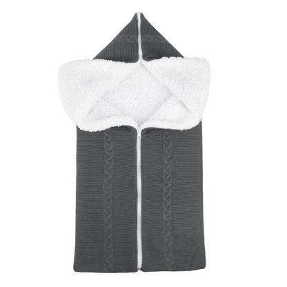 Baby Schlafsack mit Kapuze – Weicher und Warmer Strick-Schlafsack