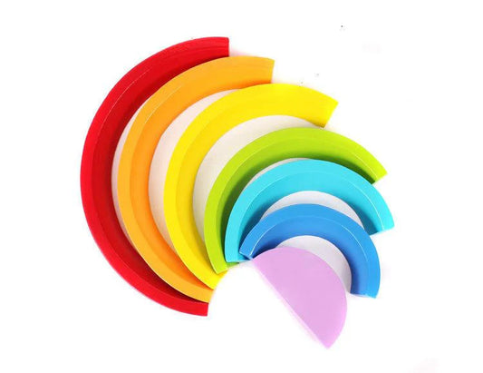 Holz-Regenbogen Stapelspiel – Montessori Lernspielzeug