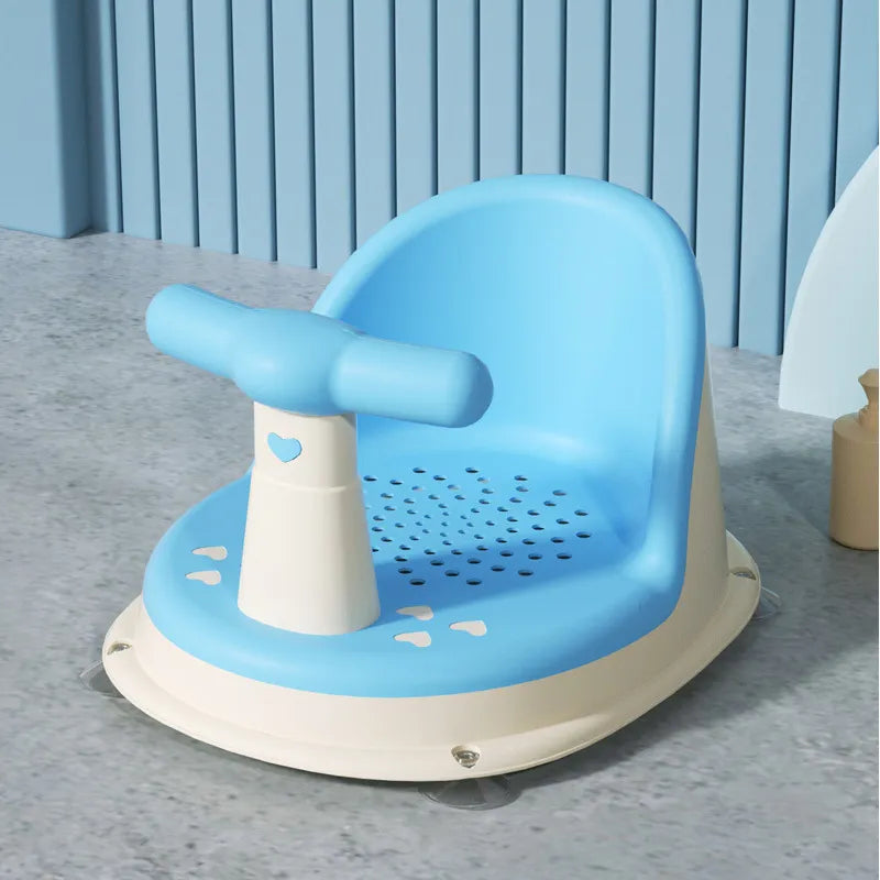 Drehbarer Baby Badesitz mit Griff – Rutschfester Wannensitz