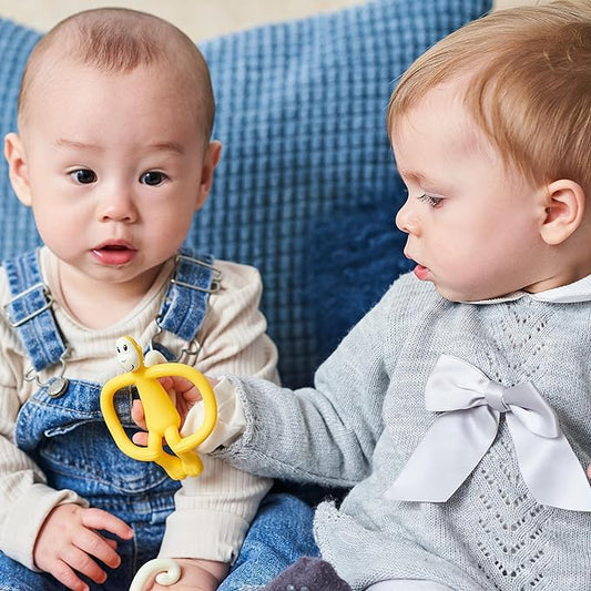 Baby Beißring Affe aus Silikon – Beißspielzeug für Babys & Kleinkinder