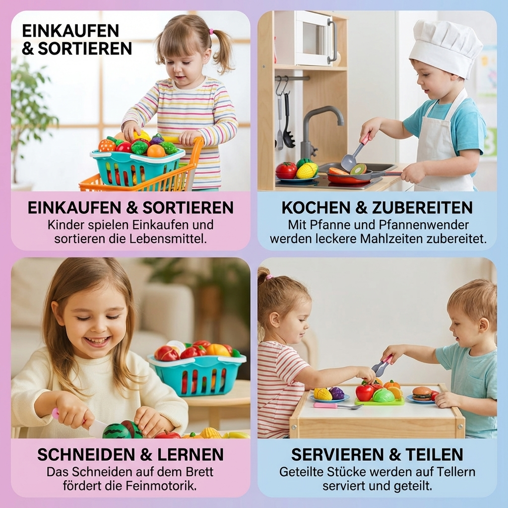 Obst und Gemüse Schneide Spielset