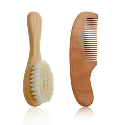 Baby Haarpflege Set mit Bürste und Holzkamm