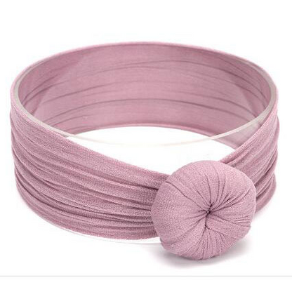 Baby Turban Stirnband Mädchen – Weiches Knotenmuster Haarband