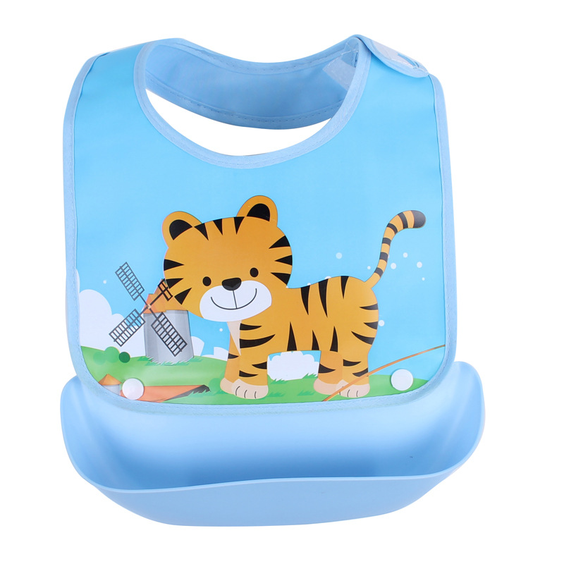 Baby Lätzchen mit Auffangschale – Wasserdichtes, Buntes Design für Mahlzeiten